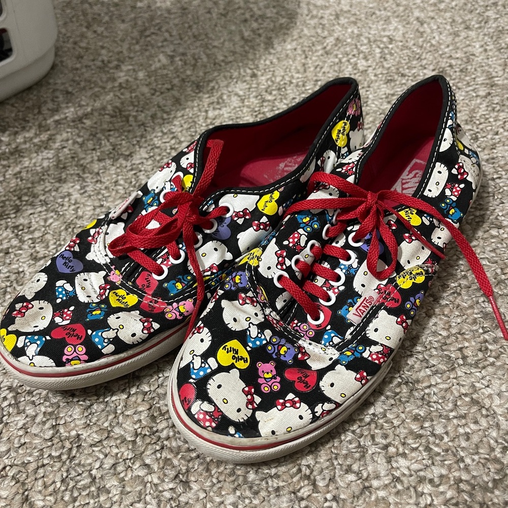 Vans Black and Red Sneakers with Classic Skate Style
